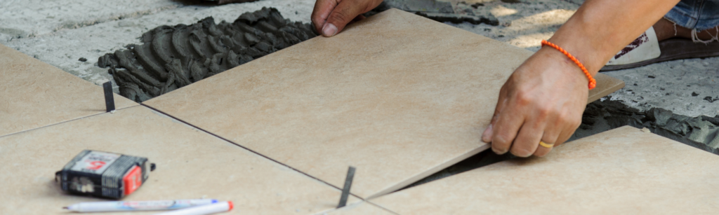pose carrelage avec Pavilift